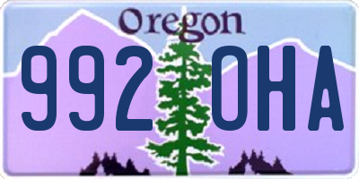 OR license plate 992OHA