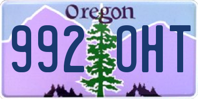 OR license plate 992OHT
