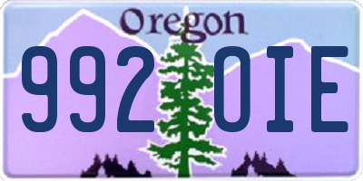 OR license plate 992OIE