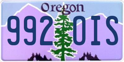 OR license plate 992OIS
