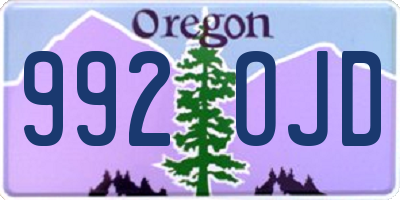 OR license plate 992OJD