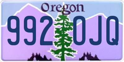 OR license plate 992OJQ
