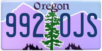 OR license plate 992OJS