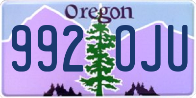 OR license plate 992OJU