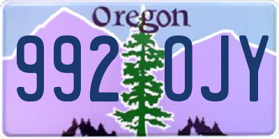 OR license plate 992OJY