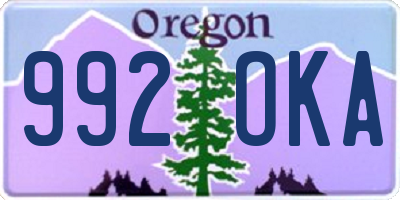 OR license plate 992OKA