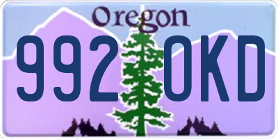 OR license plate 992OKD
