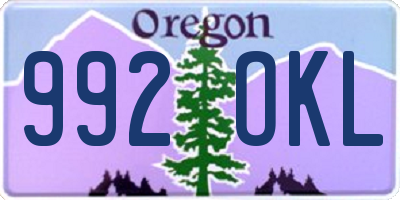 OR license plate 992OKL