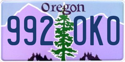 OR license plate 992OKO