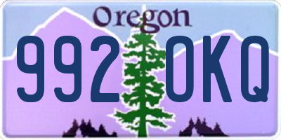 OR license plate 992OKQ