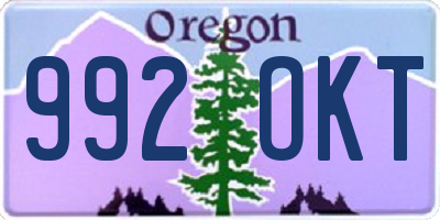 OR license plate 992OKT