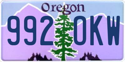 OR license plate 992OKW
