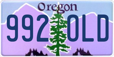 OR license plate 992OLD