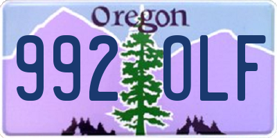 OR license plate 992OLF