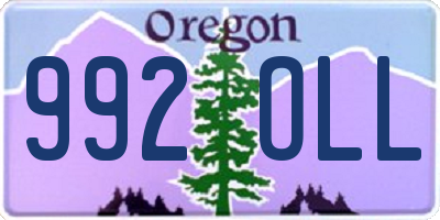 OR license plate 992OLL