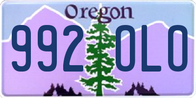 OR license plate 992OLO