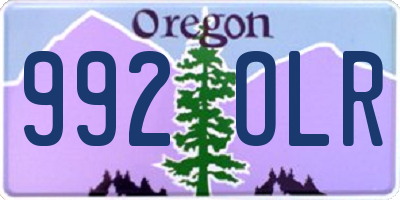 OR license plate 992OLR