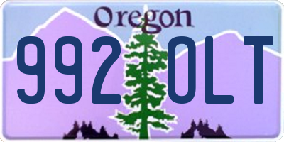 OR license plate 992OLT