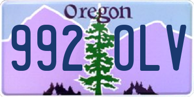 OR license plate 992OLV