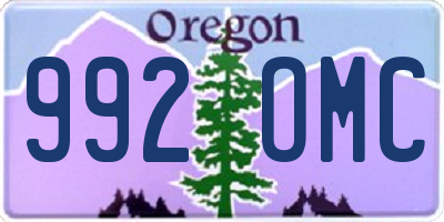 OR license plate 992OMC