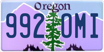 OR license plate 992OMI