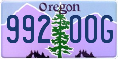 OR license plate 992OOG
