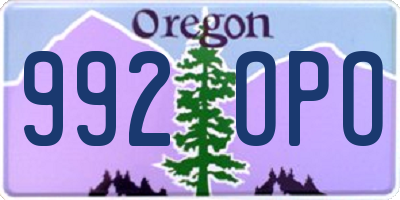 OR license plate 992OPO