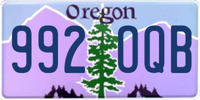 OR license plate 992OQB