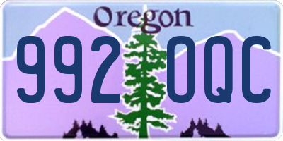 OR license plate 992OQC