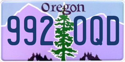 OR license plate 992OQD
