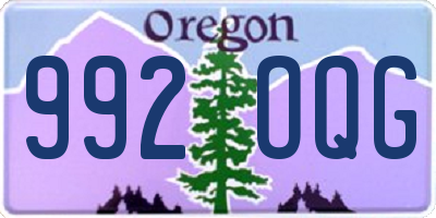 OR license plate 992OQG