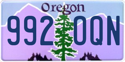 OR license plate 992OQN