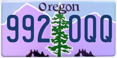 OR license plate 992OQQ