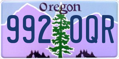OR license plate 992OQR