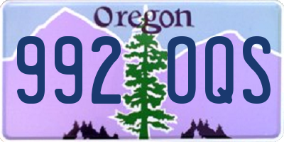 OR license plate 992OQS