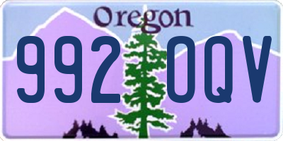 OR license plate 992OQV