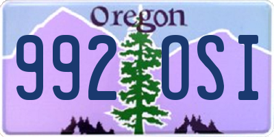 OR license plate 992OSI