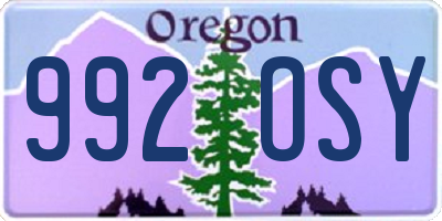 OR license plate 992OSY