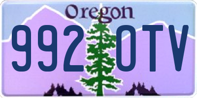 OR license plate 992OTV