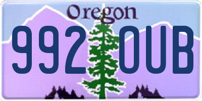 OR license plate 992OUB