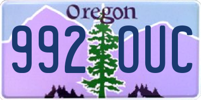 OR license plate 992OUC