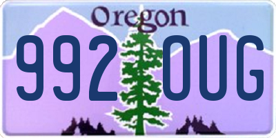 OR license plate 992OUG