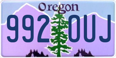 OR license plate 992OUJ