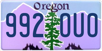 OR license plate 992OUO