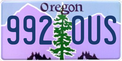 OR license plate 992OUS