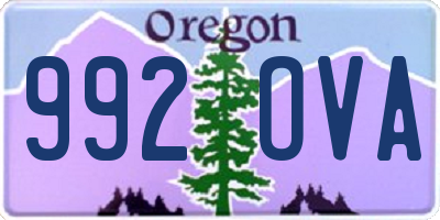 OR license plate 992OVA