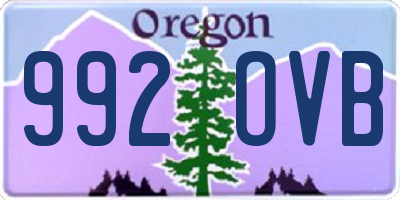 OR license plate 992OVB