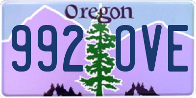 OR license plate 992OVE