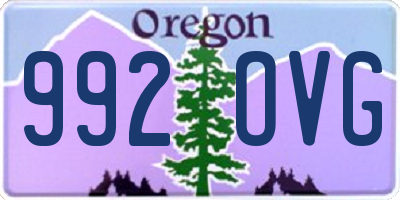 OR license plate 992OVG
