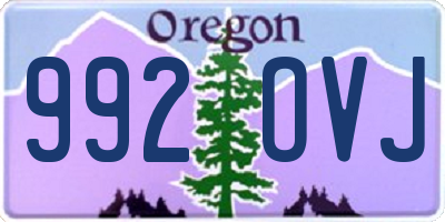 OR license plate 992OVJ